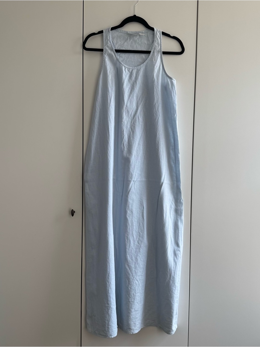 Vintage Light Blue Sleeveless Maxi Dress S